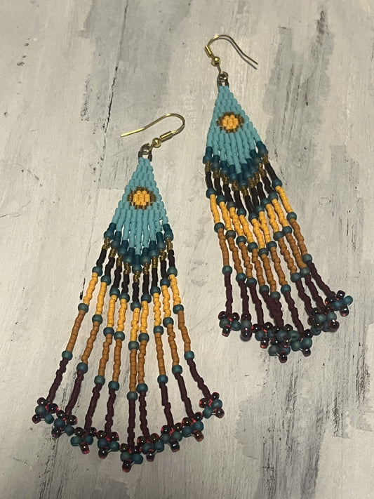 Moon Glow Fringe Earrings