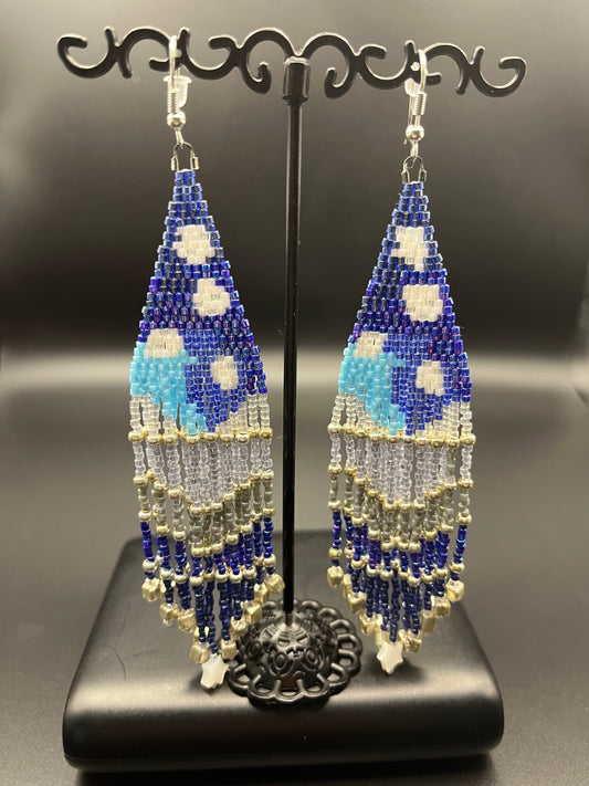 Mountain Summer Skies Fringe Earring