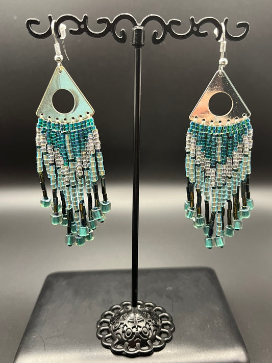 Blue Breeze Fringe Earring