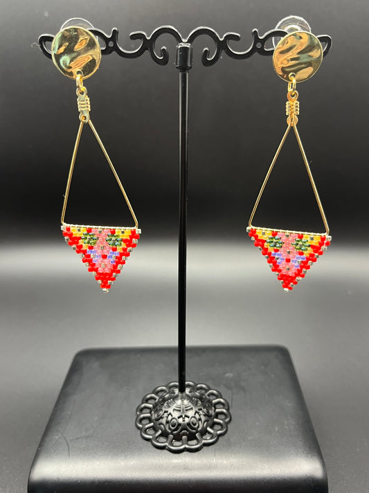 Drop Diamond Bold Earrings