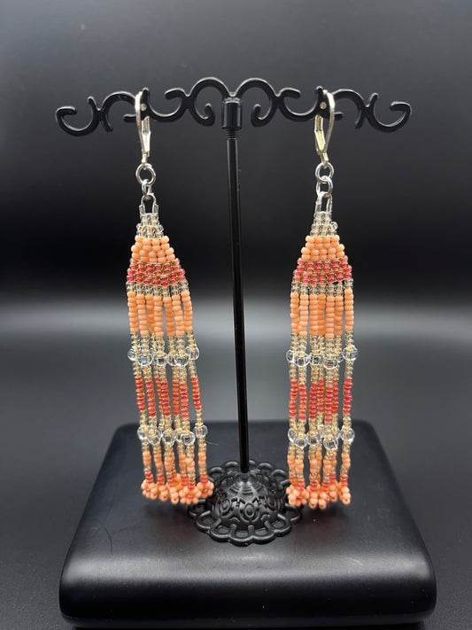 Just Peachy Fringe Earrings