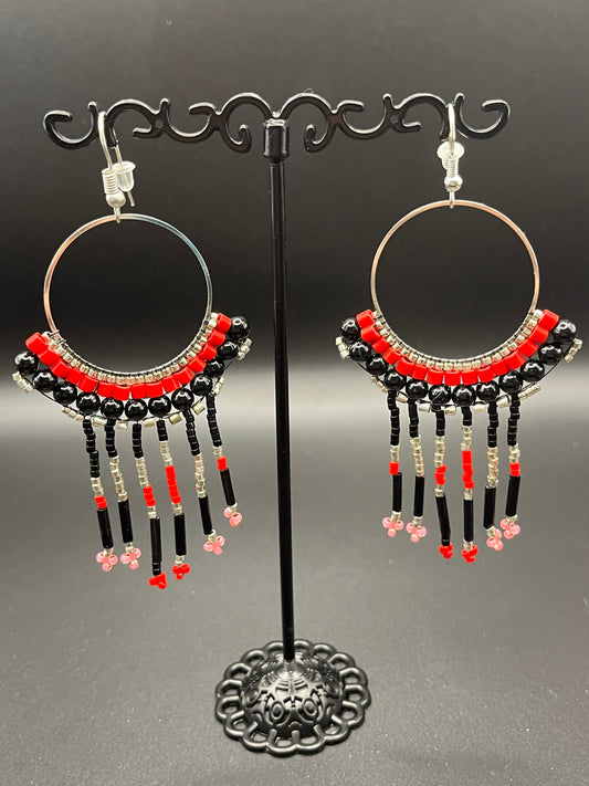 Bold and Black Hoop Earrings